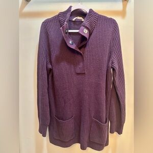 Soft Surroundings Highland Tunic Sweater in the color blackberry wine Size M